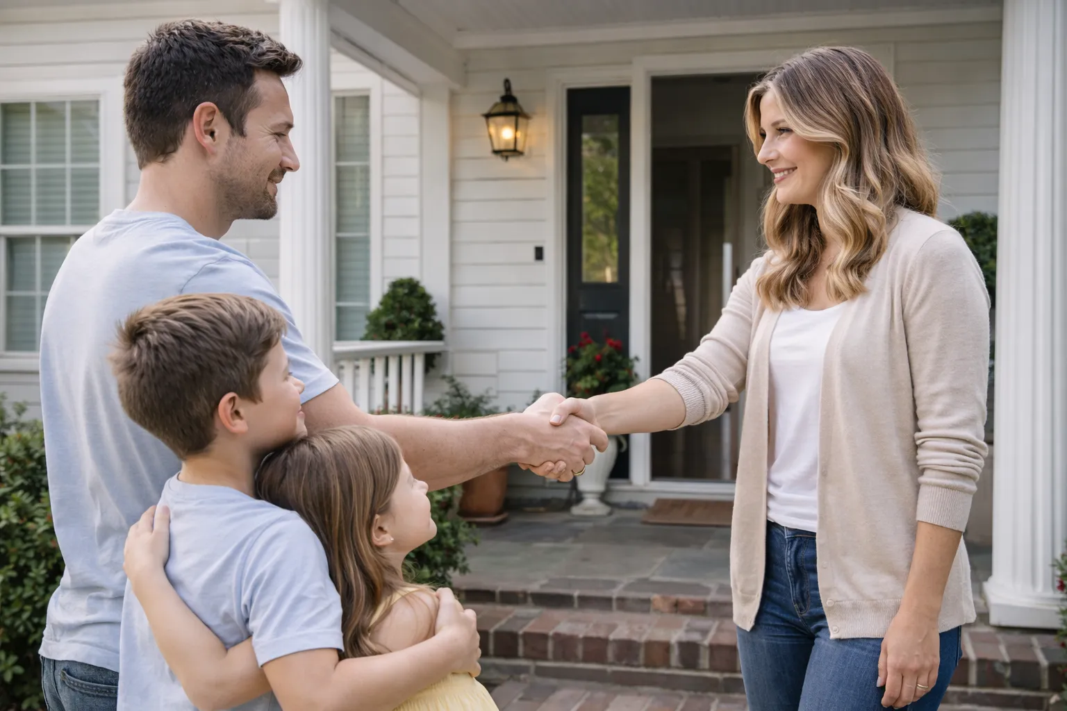 parents shaking hands
